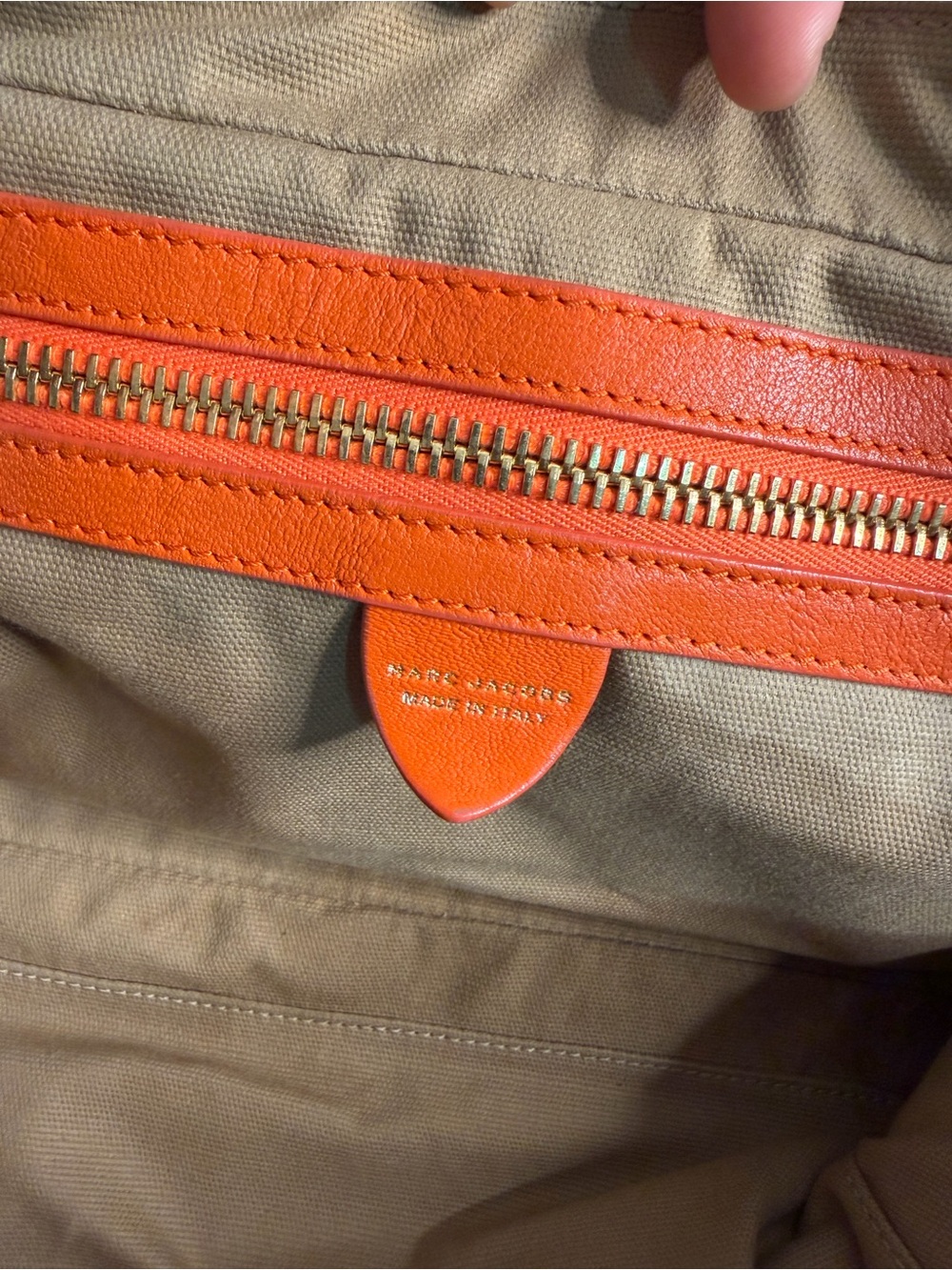 Marc Jacobs Venetia Mandarin Orange Leather Satchel Bag - Picture 10 of 10
